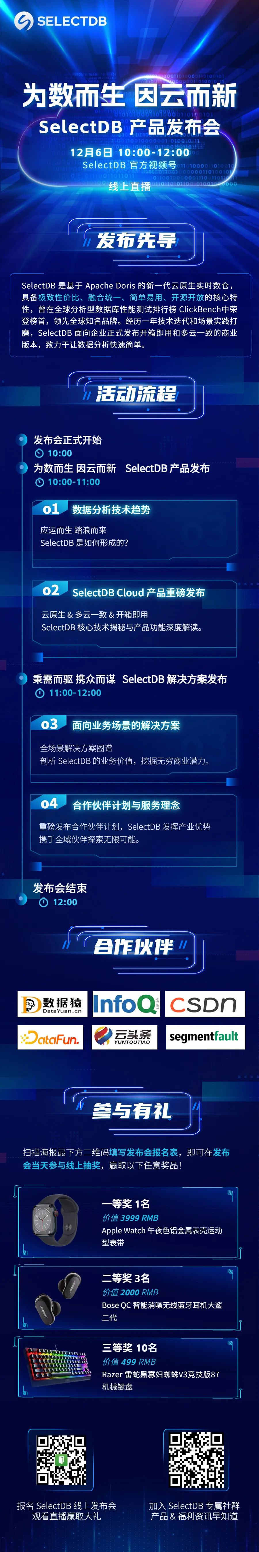 年末最重磅_数据圈_SelectDB_首次产品发布会等你来约！-1