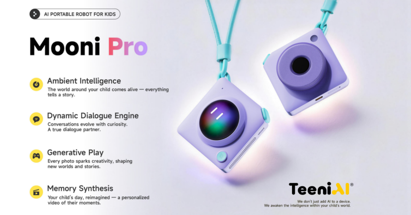 Teeni.AI 于 2026 CES 发布全球首款青少年 AI 随身机器人 Mooni Pro